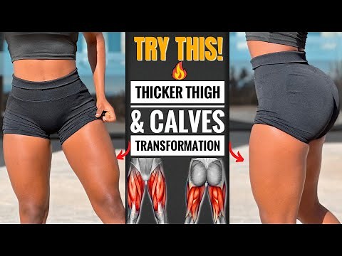 THICKER THIGHS & CALVES in 10 Mins | Easy At-Home Leg Workout for All Levels, No Equipment
