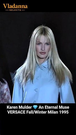 1995 FW • Karen Mulder ❤️ Muse of Haute Couture • VERSACE • Fashion History Milan