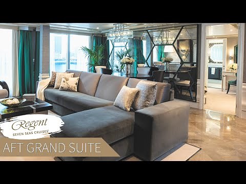 Regent Seven Seas Splendor | Aft Grand Suite Full Walkthrough Tour & Review | 4K