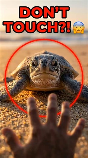 Why You Should Never Touch Baby Turtles 😨🐢 #facts #youtubeshorts