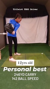 SuperSpeed user and competitive golfer Vivian hitting a new personal best with driver. 246 yard carry 265 yard total 142 mph ball speed At 12 years old, she is one of the fastest players out there. | SuperSpeed Golf Training System