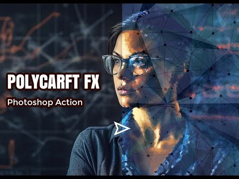 PolyCraft FX Photoshop Action #PolygonEffect, #PhotoshopAction, #PolyCraftFX,