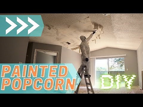 Easiest Way To Remove Painted Popcorn Ceilings // Amateur DIY