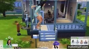 The Sims 4 - MOST HILARIOUS GLITCH EVER - The Sims 4 Funny Moments #36 on Make a GIF