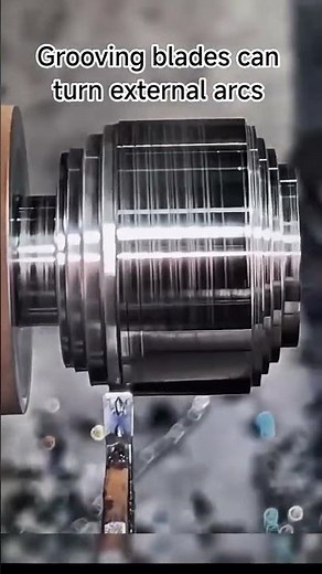 How Grooving Tool can Turn External arcs❓ #cnc #engineering #lathe