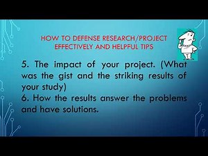 Tips How to Defense Research/Project Effectively
