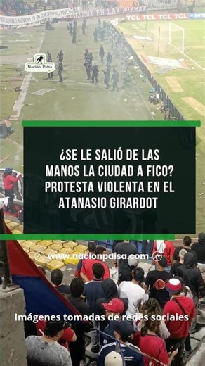 🚨 Chaos in Medellín: Violent riots by DIM fans spark criticism against Fico Gutiérrez