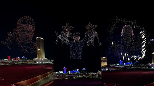 Watch 'Stranger Things' drone show lights up Las Vegas