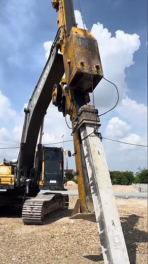 Pile Driving Process for Building Foundations | Heavy Construction Equipment at Work