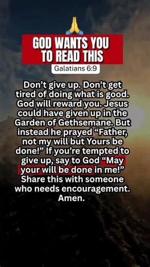 May Your Will Be Done | Galatians 6:9 | Scripture Prayer | #bibleverse #prayer #God
