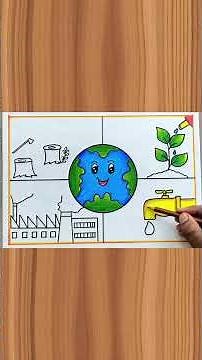 Earth Day Drawing / Earth Day PosterDrawing / World Earth Day Drawing / Save Earth Drawing