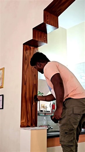 wooden figure design by camal oil tube brawn color in home decor #highlight #texture #reels #shorts