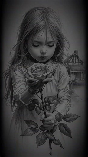 Sketch ideas - a little kid with a rose #art #sketch #drawing #illustration