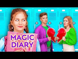 OMG! MAGIC DIARY GRANTS WISHES || Fun School Situations! Rich Poor Crazy Moments By 123 GO! TRENDS