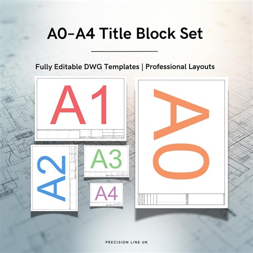 Autocad ISO A0-A4 Title Block Template Pack - Editable DWG Layouts (digital Download) - Etsy