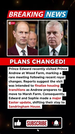 BREAKING: Prince Edward’s Surprise Visit to Prince Andrew Revealed
