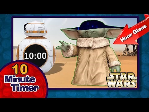 10 Minute Timer Baby Yoda with Epic Music and Loud Alarm. Perfect for Zoom and Classrooms.