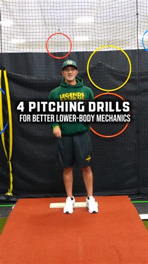 Here is 4 pitching drills for better lower-body mechanics! #baseball #legendsbaseball #littleleague #travelball #baseballseason #littleleaguebaseball #mlb | Legends Baseball & Softball Camps