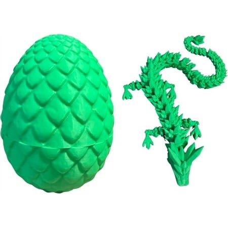 Surprise Egg - Articulated Dragon - Crystal Dragon - Fidget Toy for Autism ADHD - 3D Printed Gift (Green, Adult 24") - Walmart.ca