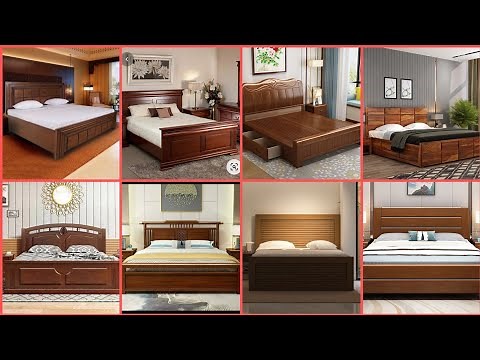 decent and simple wooden bed designs | Top designs of wooden bed