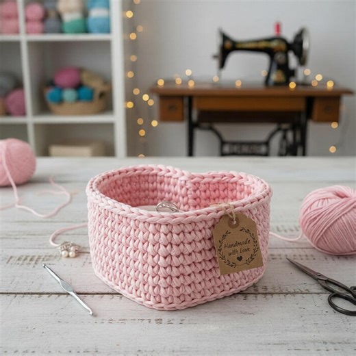 Beginner Heart Basket PDF, Simple Crochet Heart Basket, Heart Shaped Crochet Basket, Instant Heart Basket Pattern - Etsy