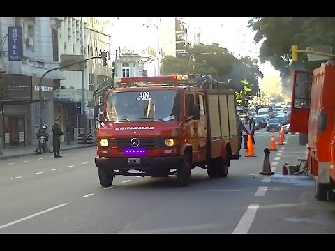 Salida del móvil 407 - Bomberos PFA