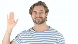 Hello Gesture By Man Waving Hand Stock Footage Video (100% Royalty-free) 23662936 | Shutterstock