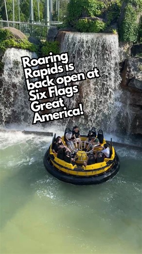 Roaring Rapids is back open at Six Flags Great America! The Intamin raft ride debuted in 1984. It’s the perfect way to cool off on a hot summer day! ☀️ 💦 | Marcus Leshock