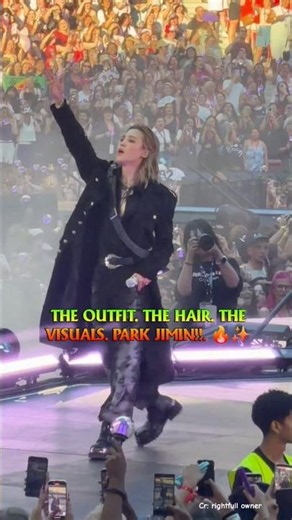 Park Jimin... the outfit, the hair, the visuals. I'm speechless 😭🫠🔥|BTS CONCERT AT MADRID 2026#jimin