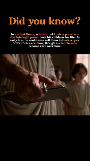 Ancient Rome’s Dark Family Law: When Fathers Held Power of Life and Death
