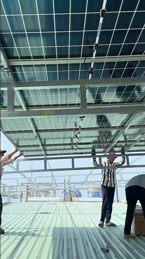 Install solar panels on a steel frame.