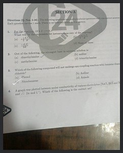 SECTION-A Directions (Q. Nos. 1-16) : The following questions a... | Filo
