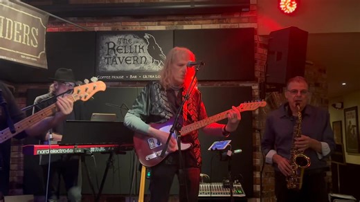 It’s a reunion! The New Tuneriders at The Rellik Tavern with keyboards 🎹 and Randy sitting in on sax 🎷performing “Let the Good Times Roll.” #tuneriders #letthegoodtimesroll #livemusic | The Tuneriders