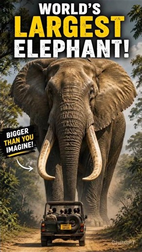 LARGEST Elephant On Earth🌍 #facts #africa #wildlife #animalfacts #factshorts #fact #amazingfacts