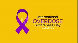 Video animation on the theme of International overdose awareness day observed each year on August 29th worldwide. motion graphics.
