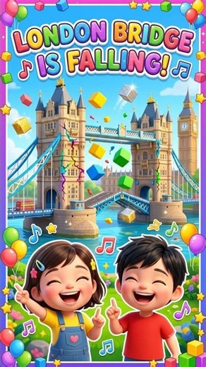 London Bridge is Falling Down! 🌉🎶 3D Nursery Rhymes for Kids | Bubblegum Kids