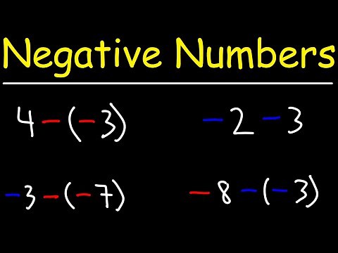 How To Subtract Negative Numbers