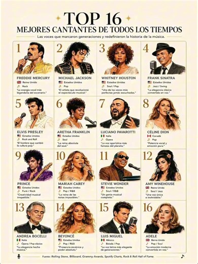 The 16 Greatest Singers in Music History | Is Your Favorite on the List?