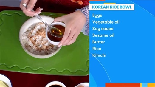 TikTok star Jiny Maeng shows how to make her favourite Korean rice bowl with eggs and kimchi