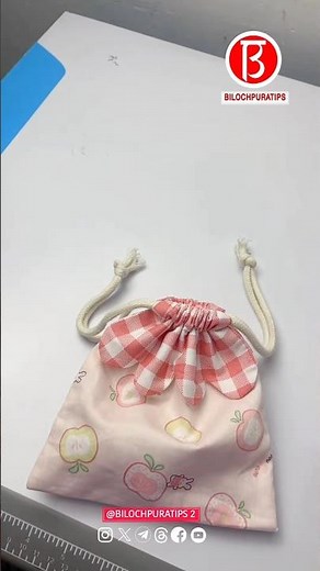 drawstring small bag Sewing Tutorial