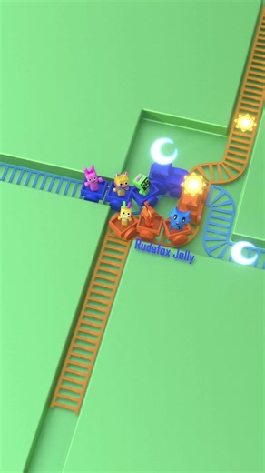 Building Train Tracks So Sprunki & Dandy's World Never Collide #shorts