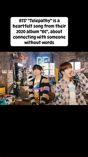 BTS' "Telepathy" is a standout track from their 2020 album "BE", showcasing the group's musical versatility and emotional depth. The song seamlessly blends pop, rock, and electronic elements, highlighting the members' impressive vocal and rap skills. Lyrically, "Telepathy" explores the theme of deep, wordless connections, touching on the idea of understanding someone without needing words. The song's poignant message and soothing melody have resonated with fans worldwide, making it a fan favorit