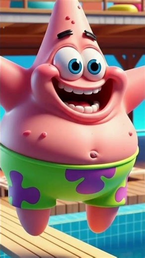 Spongebob dive in pool #spongebob #spongebobshorts