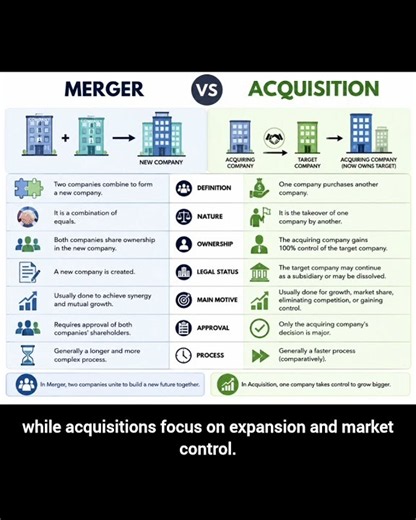 MERGER vs ACQUISITION