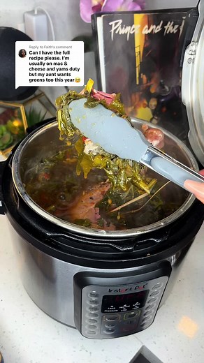 Replying to @Faith How to make collard Greens in the instant pot! ✨ #fyp #cooking #thanksgiving #collardgreens