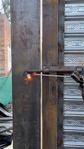 Slide gate lock install #fabrication #welding #umerwelder #shortsfeed #shorts