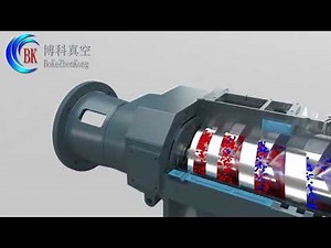Dry screw vacuum pump's structure and features