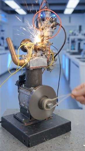 DIY Mini Engine in Action 🔥 #videoshort #viralvideo #automobile #diy