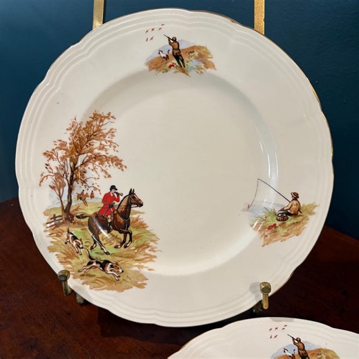 Vintage Alfred Meakin "country Life" Pattern Dinner Plates Featuring Hunting, Shooting and Fishing. - Etsy