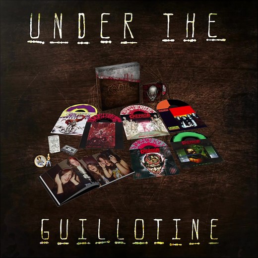 Hordes! We’re extremely excited to announce ‘Under The Guillotine’ out Feb 26th! A limited-edition, 6LP boxset featuring never before seen Kreator memories concealed within a 40-page photobook, a mini-documentary two unreleased live concerts, a reproduction of our ’End of The World’ demo cassette and much much more! Pre-order now! | Kreator